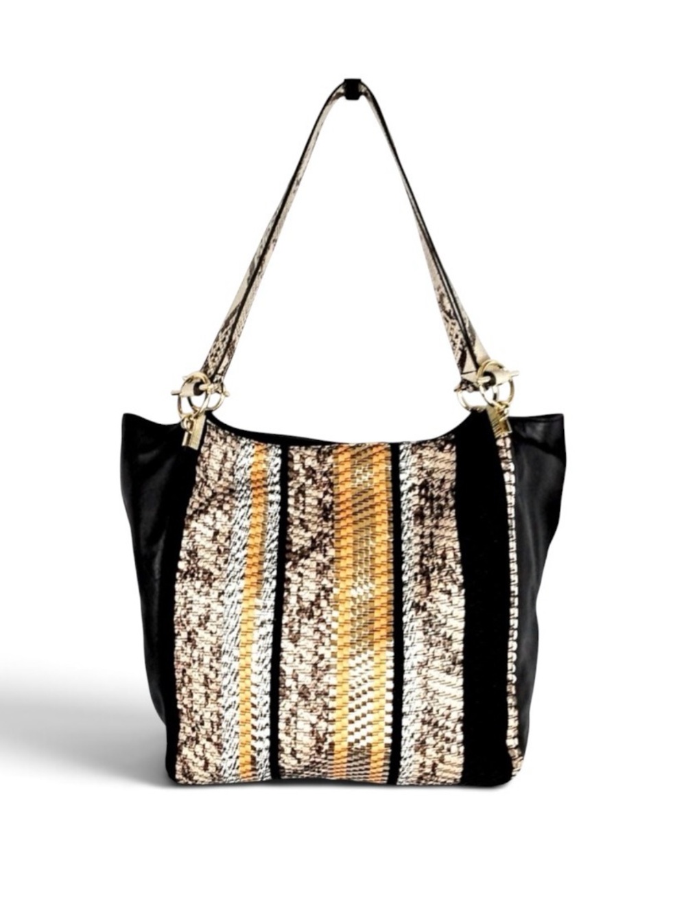 Vince Camuto Reptile Print Leather Tote NWT